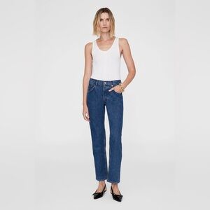 ANINE BING size 28 Deep Blue Straight Jeans